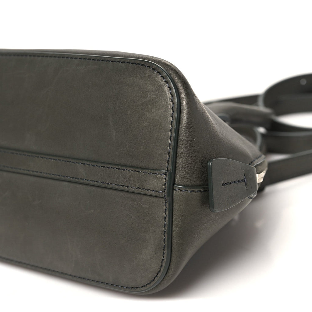 Saddle Calfskin Mini Devon Bag Koala Grey