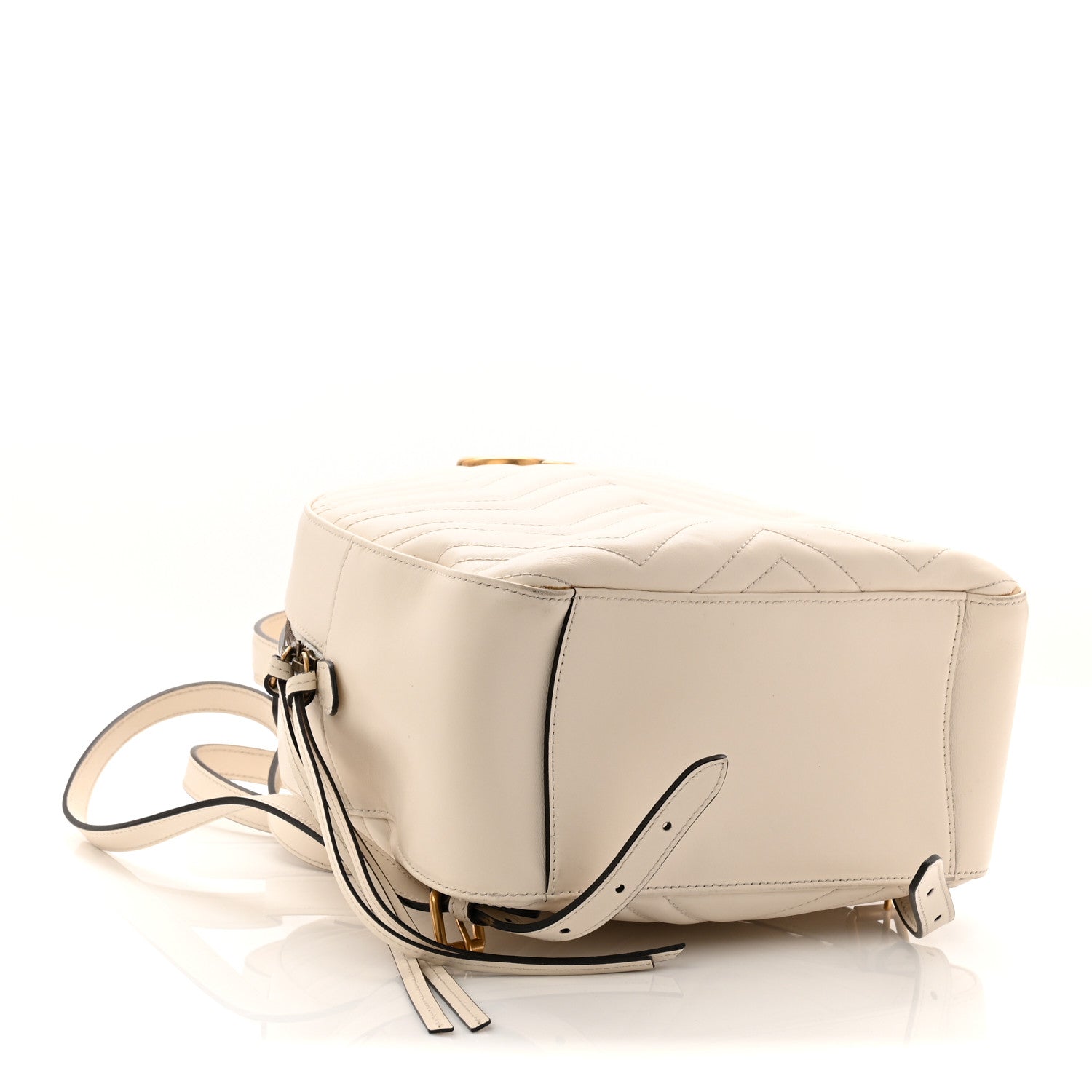 Calfskin Matelasse GG Marmont Dome Backpack White