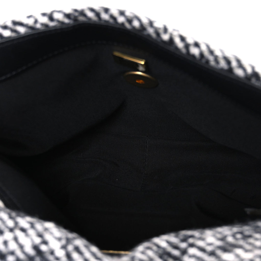Tweed Quilted Medium Chanel 19 Flap Grey