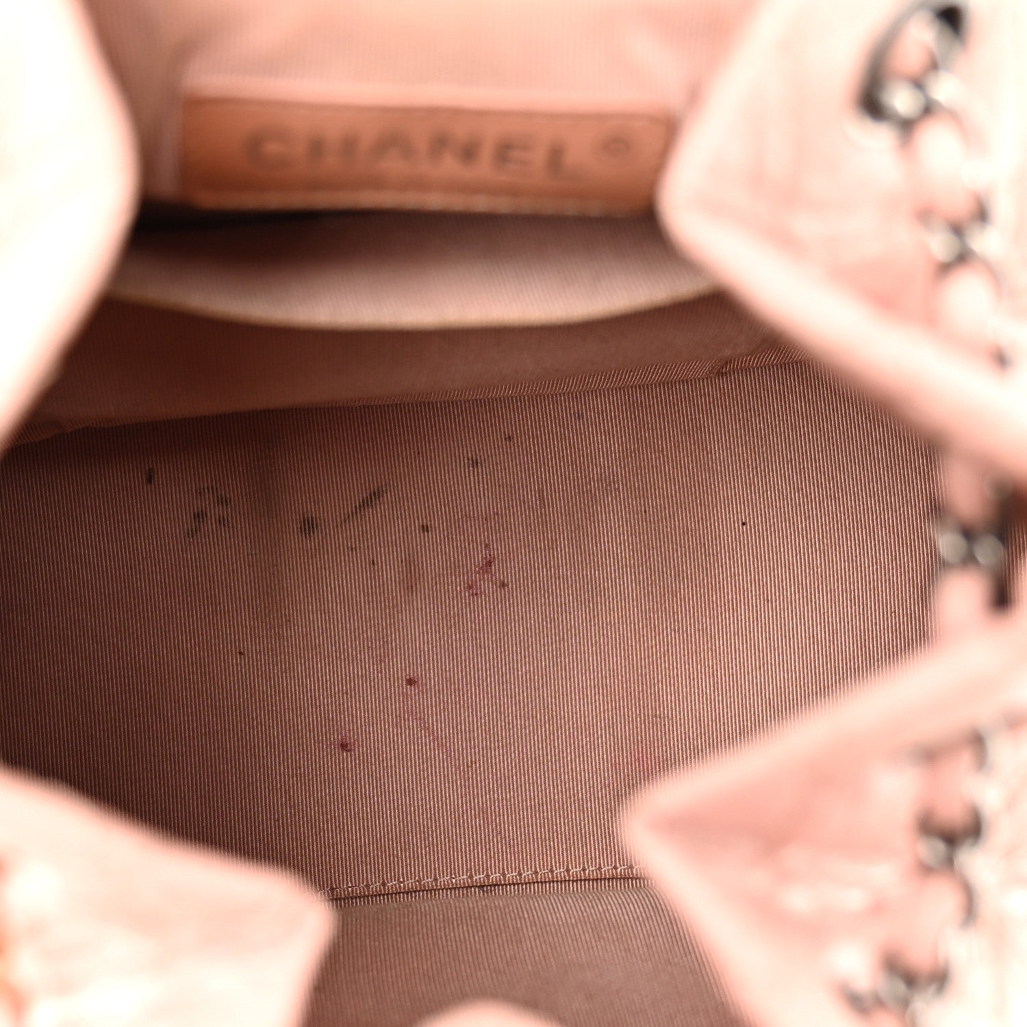Aged Calfskin Quilted Small Gabrielle Backpack Pink