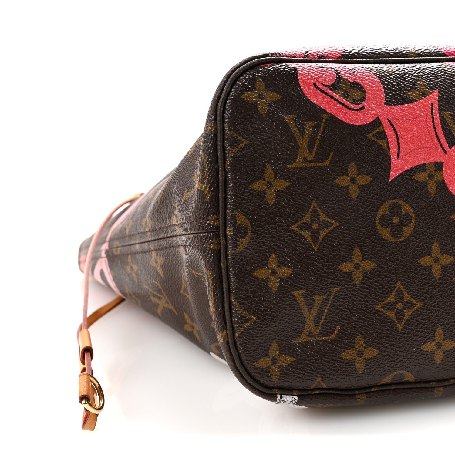 Monogram Bay Neverfull MM Rose Ballerine Poppy