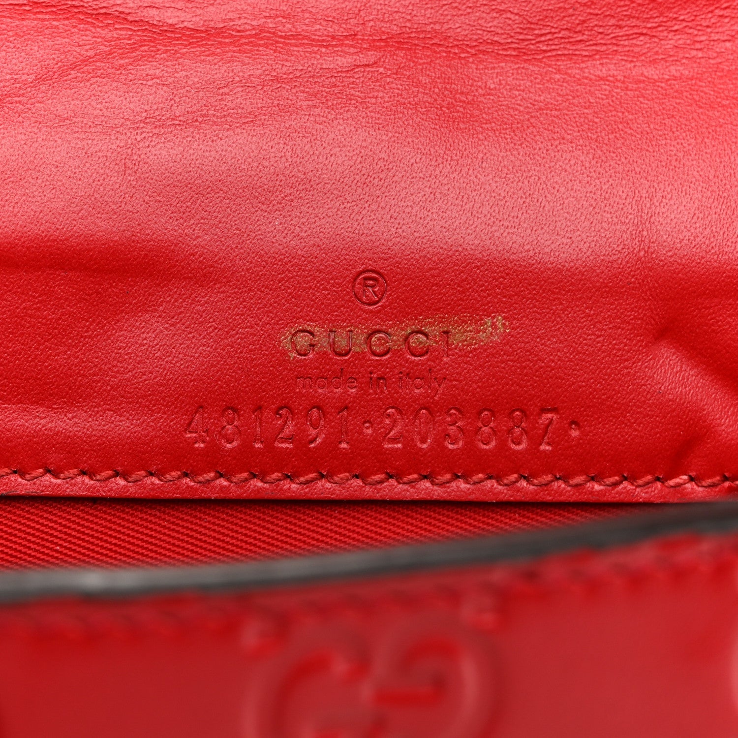 Guccissima Mini Cherry Chain Bag Hibiscus Red
