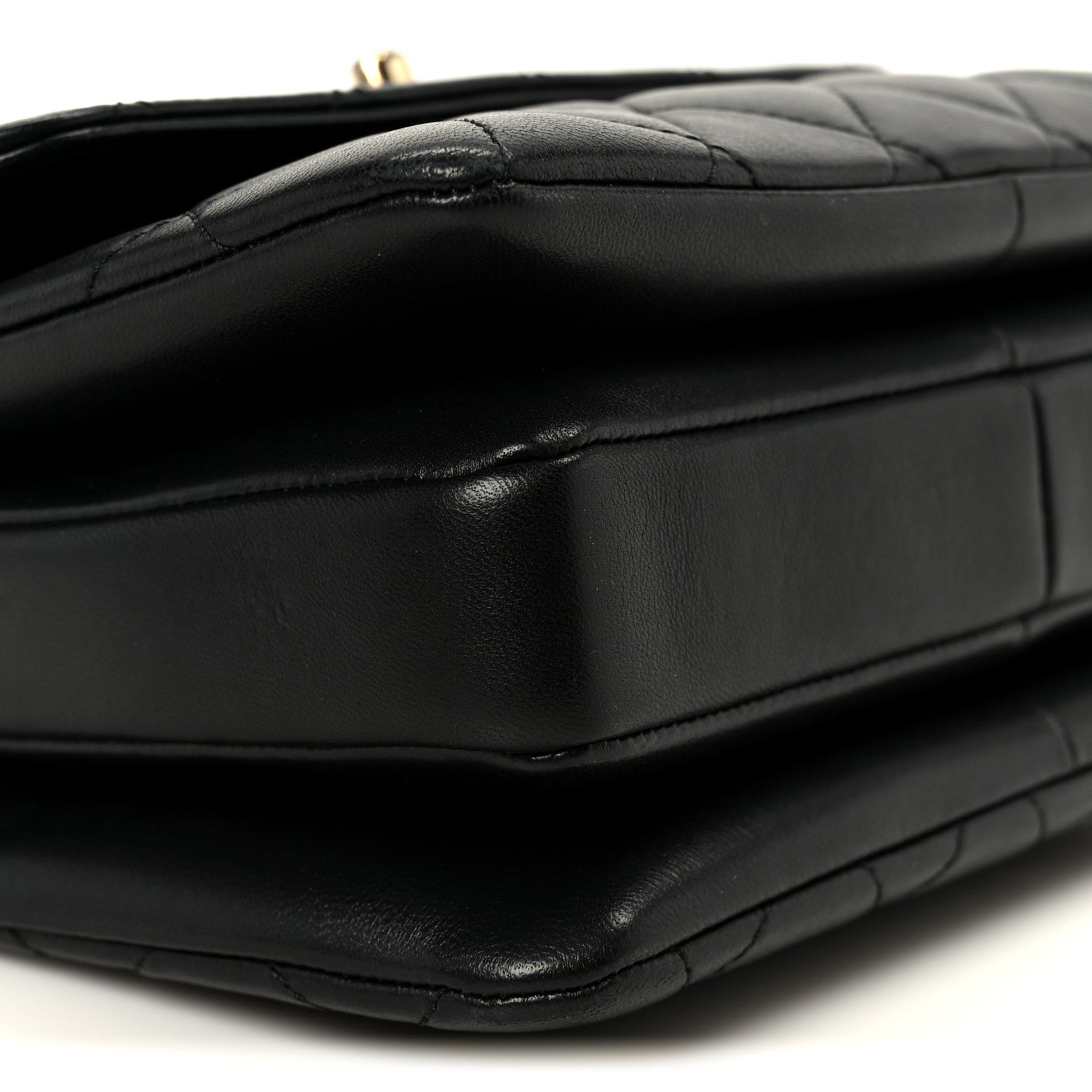 Lambskin Quilted Mini Trendy CC Dual Handle Flap Bag Black