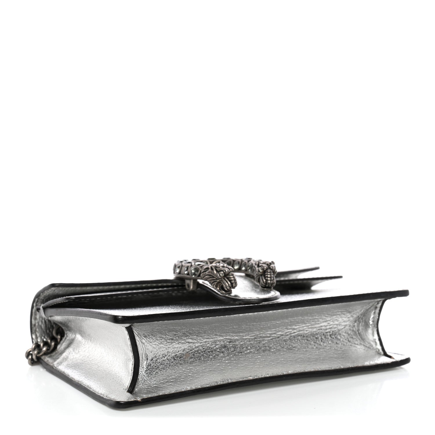 Metallic Calfskin Super Mini Dionysus Shoulder Bag Silver
