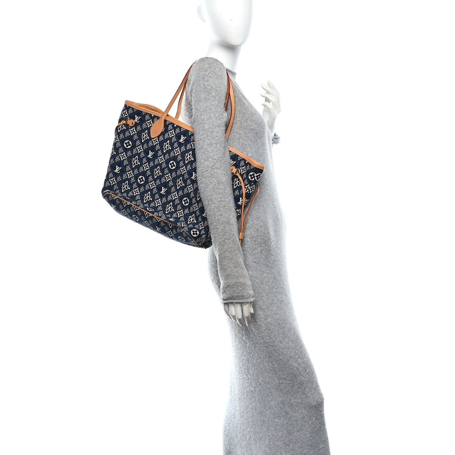Jacquard Since 1854 Neverfull MM Blue