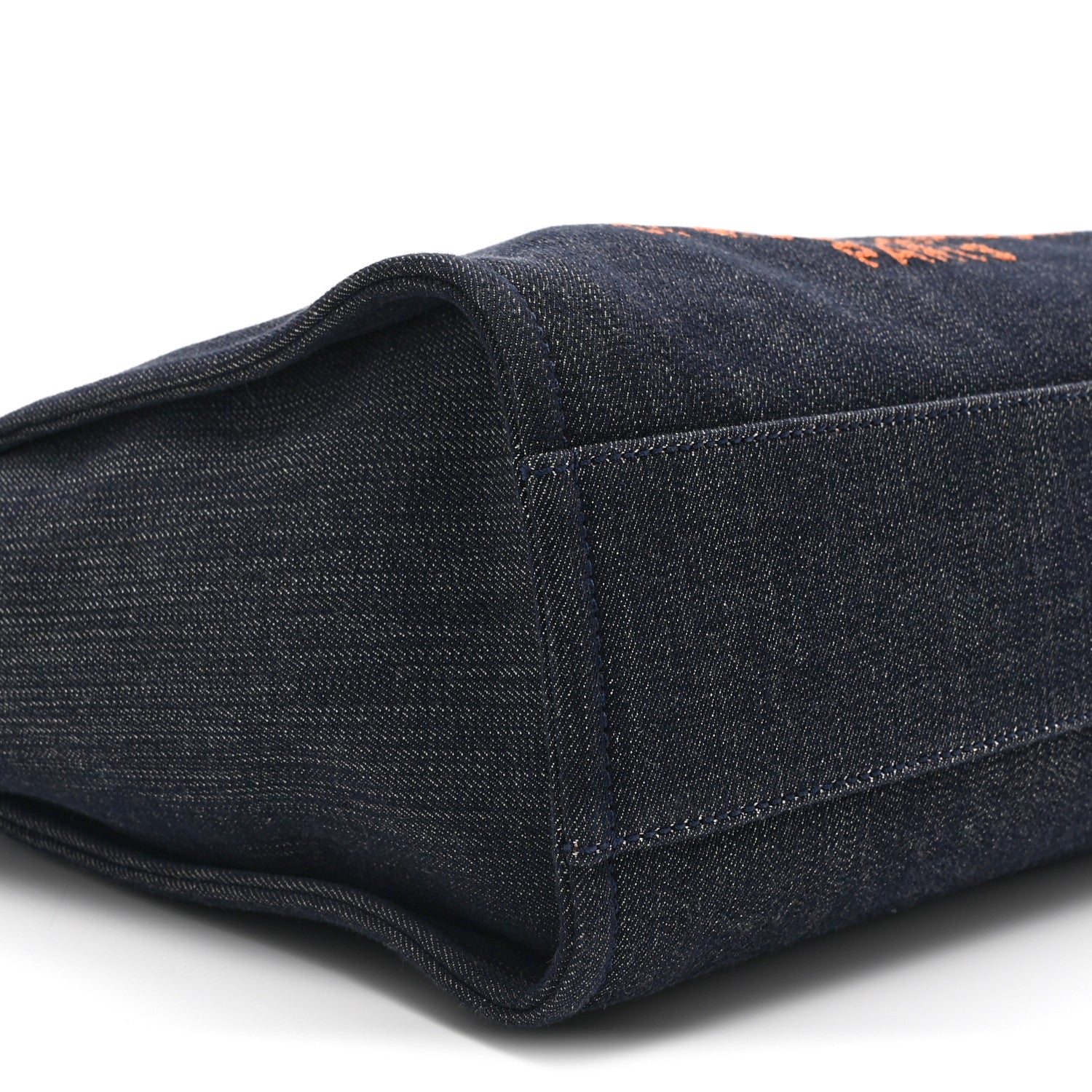 Denim Small Deauville Tote Blue Orange