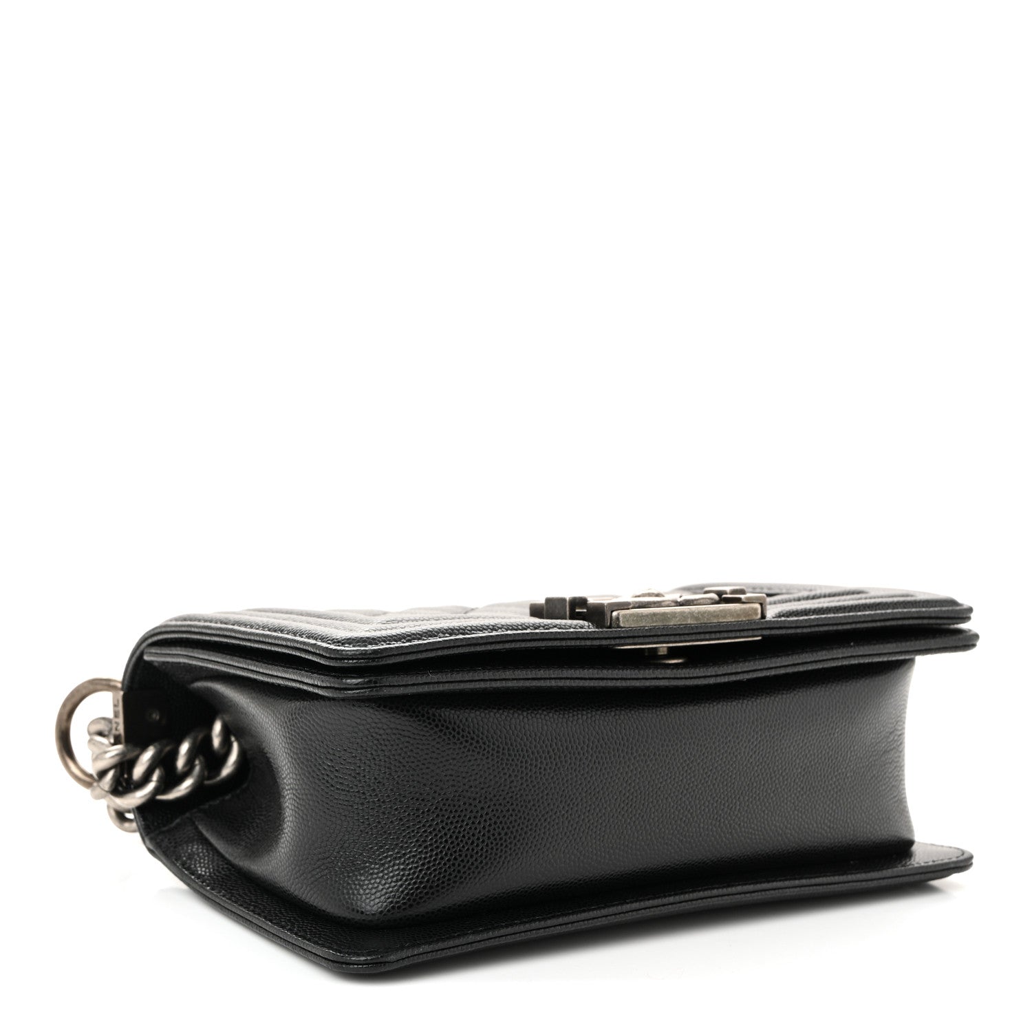 Caviar Quilted Small Boy Flap Black