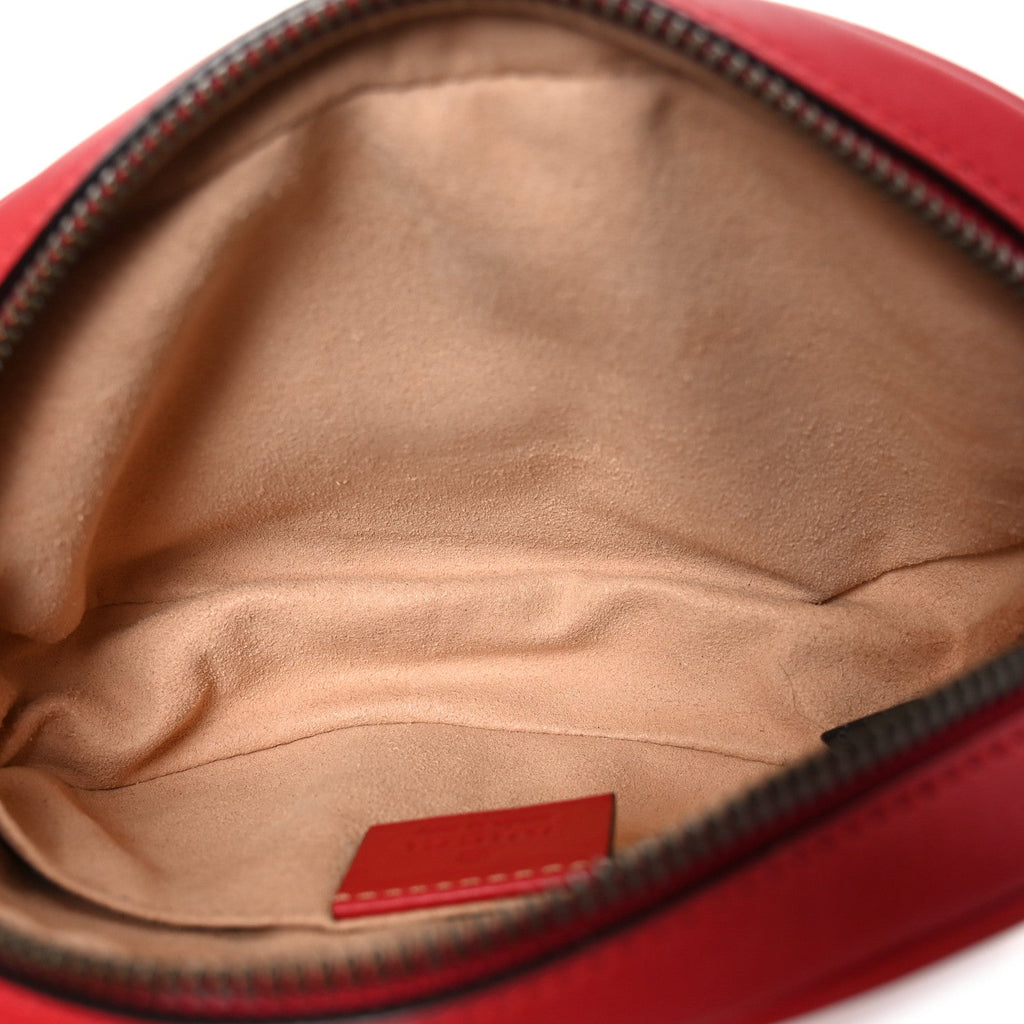 Calfskin Matelasse GG Marmont Belt Bag 105 42 Hibiscus Red