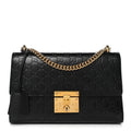 Guccissima Medium Padlock Shoulder Bag Black