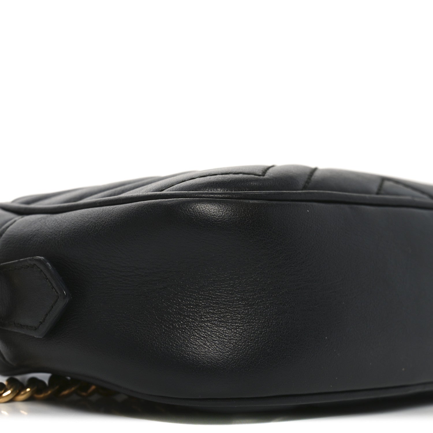 Calfskin Matelasse Mini GG Marmont Chain Shoulder Bag Black
