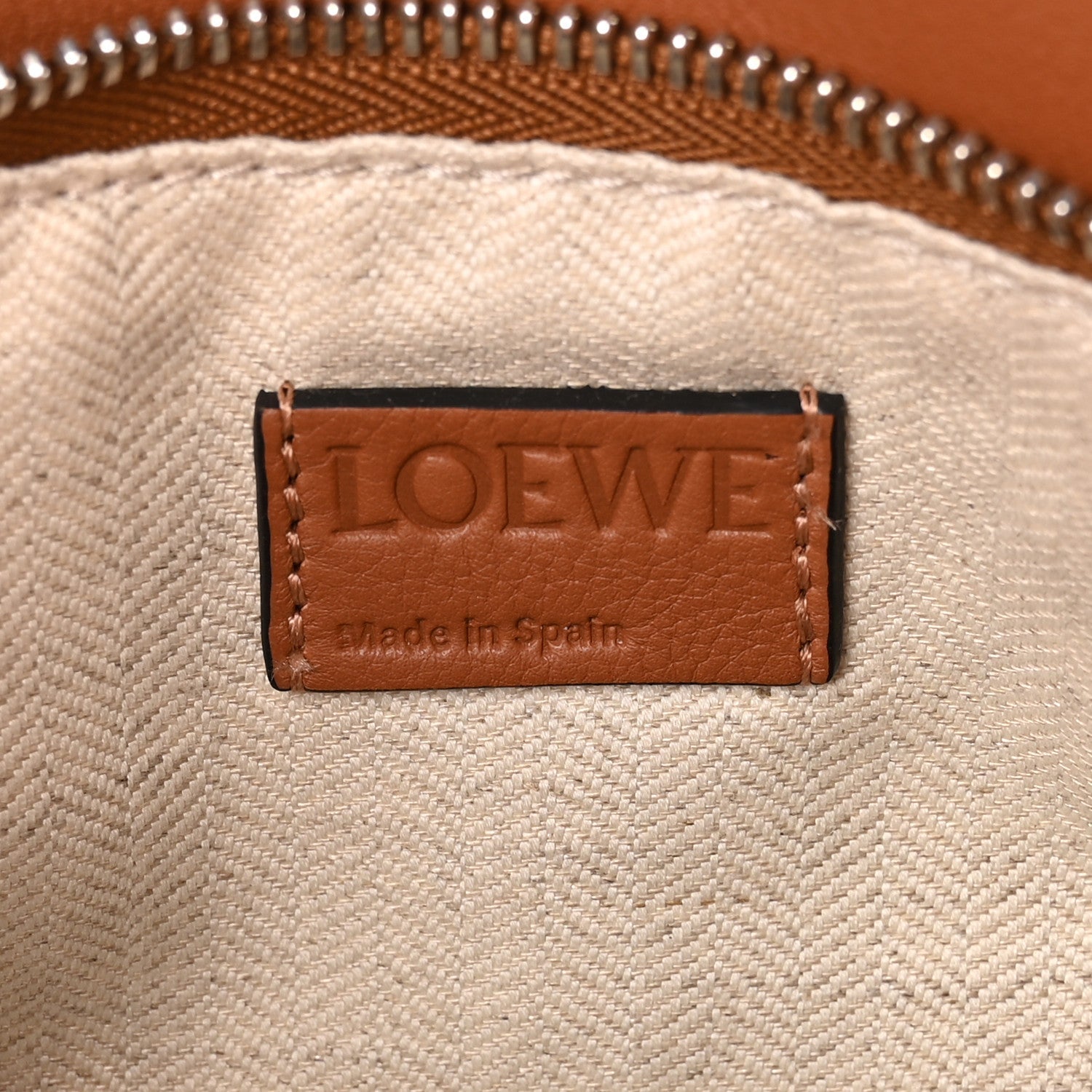 Calfskin Small Puzzle Edge Bag Tan