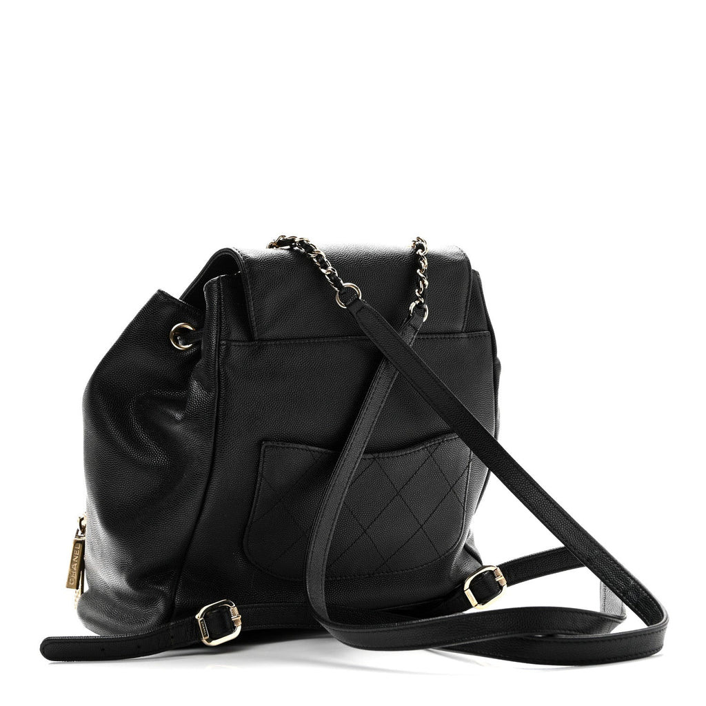 Caviar Quilted Business Affinity Backpack Black