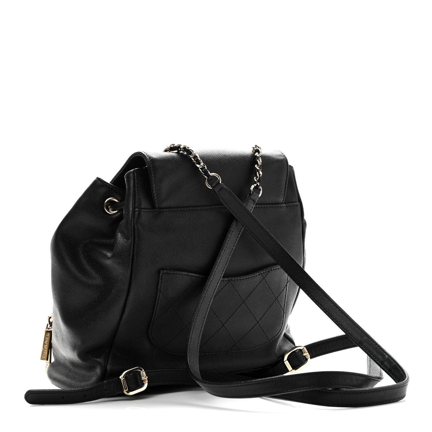 Caviar Quilted Business Affinity Backpack Black
