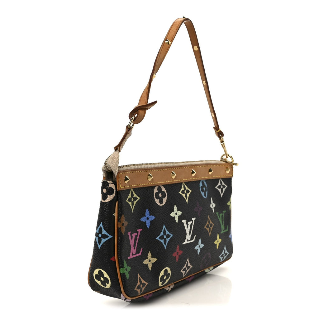 Monogram Multicolor Pochette Accessories Black