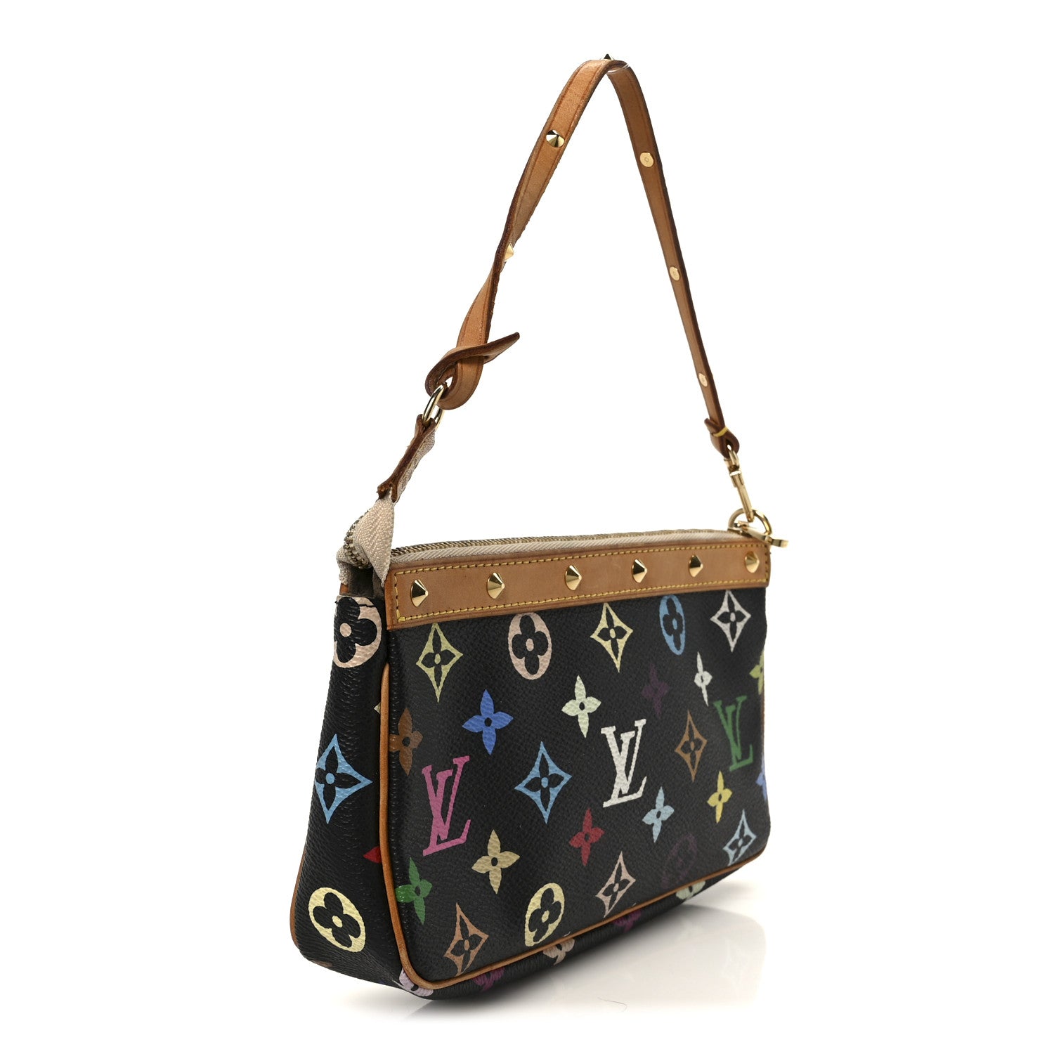 Monogram Multicolor Pochette Accessories Black