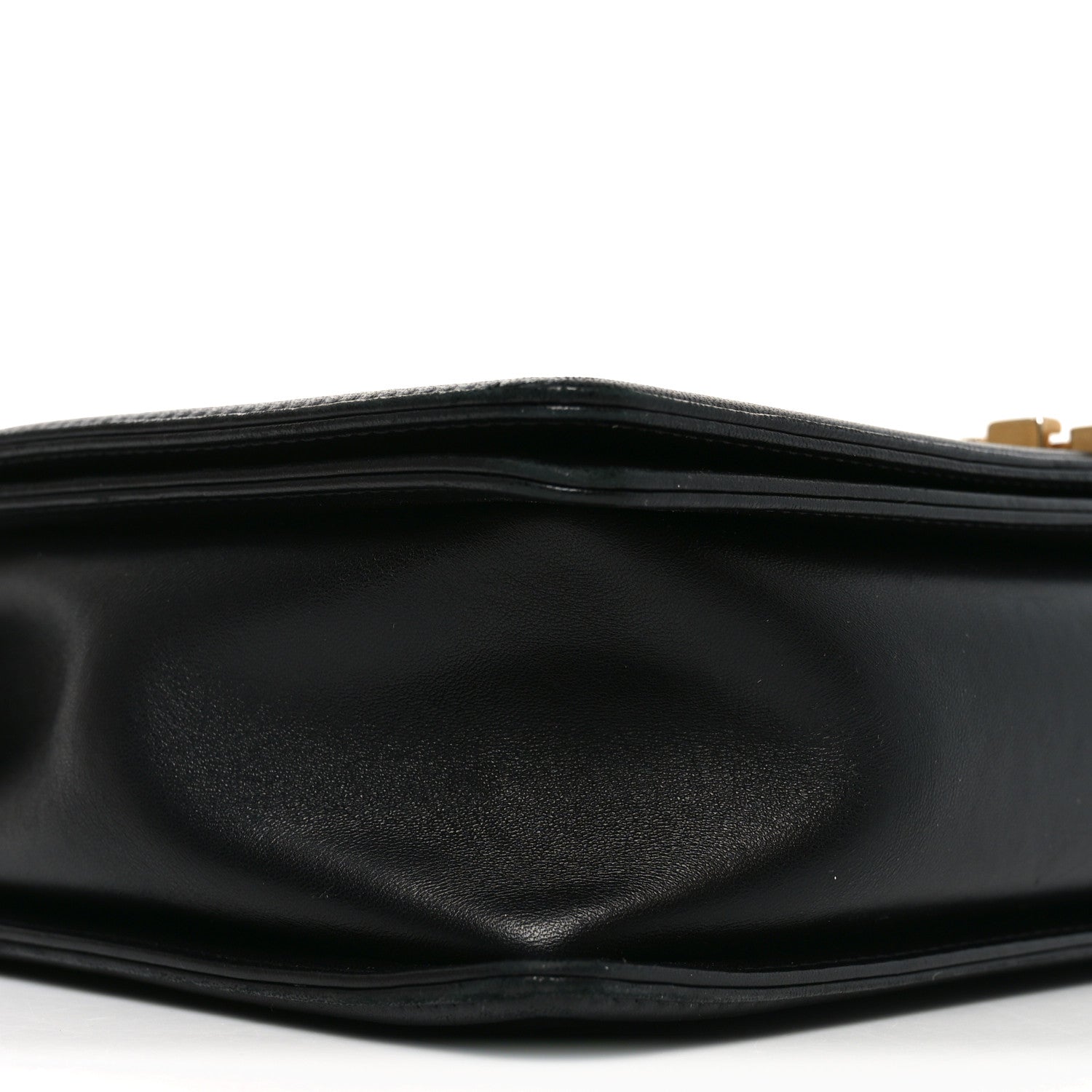 Lambskin Quilted Large Boy Flap Black