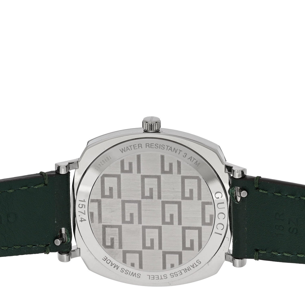 Stainless Steel Calfskin 35mm Grip Quartz Watch Green