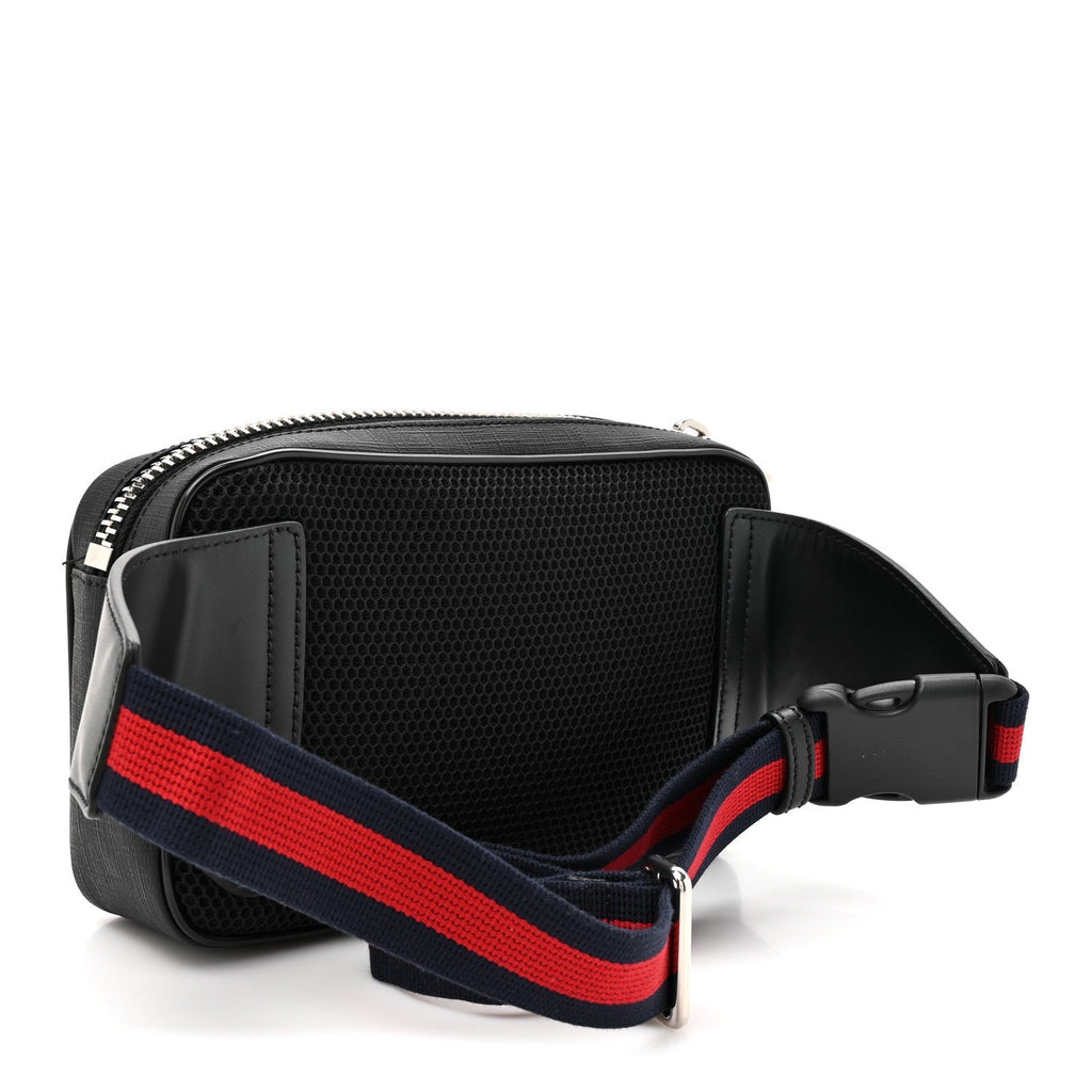 Soft GG Supreme Monogram Web Belt Bag Black Grey