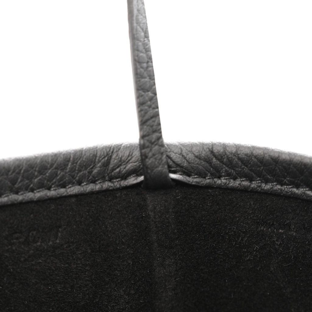 Grained Calfskin Medium N/S Park Tote Black