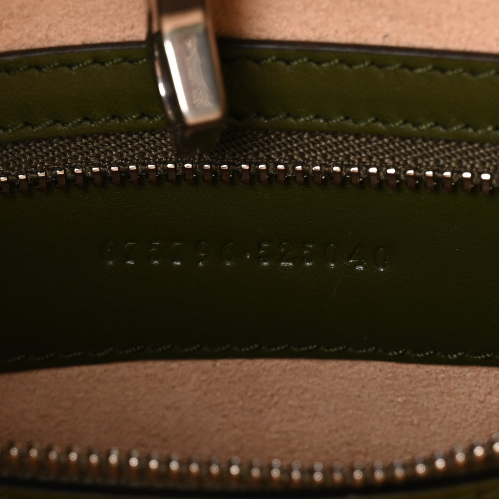 Calfskin Matelasse Aria Medium GG Marmont Shoulder Tote Military Wood