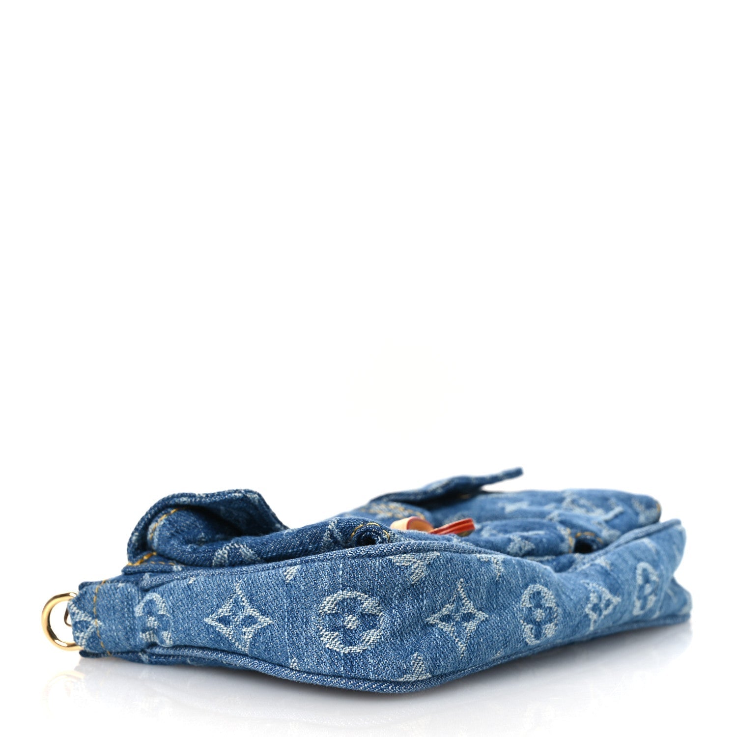 Monogram Pochette Accessories Cargo  Blue Denim