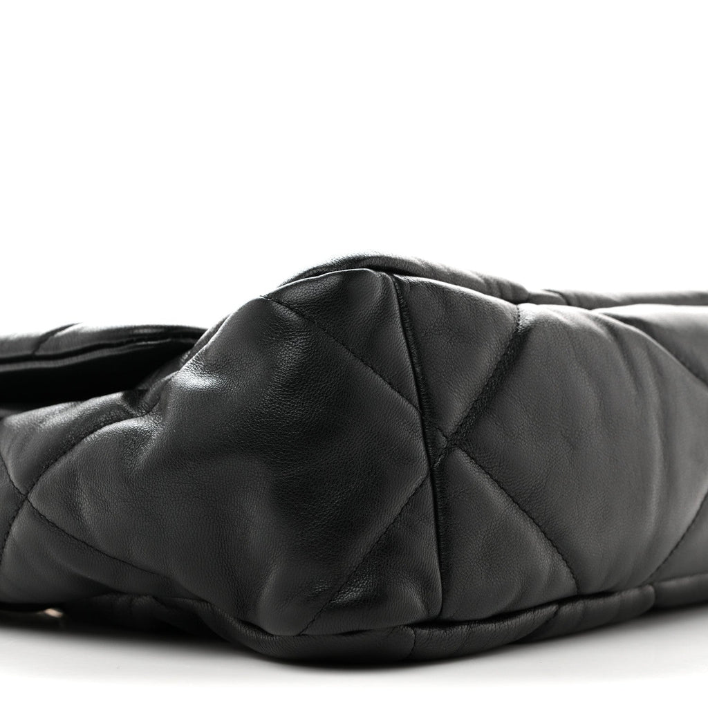 Lambskin Quilted Large Chanel 19 Flap Black