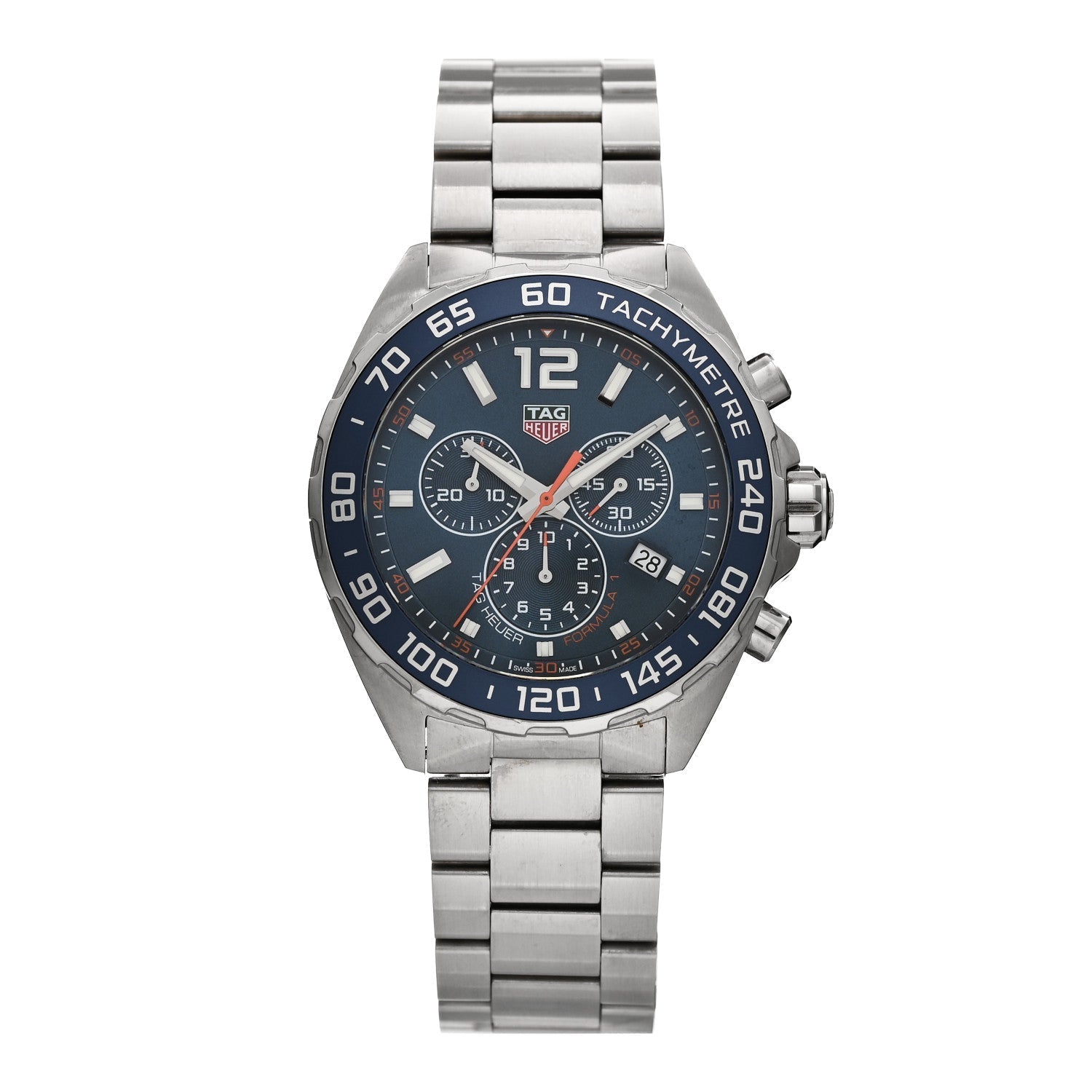 Stainless Steel 43mm Formula 1 Chronograph Quartz Watch Blue CAZ1014