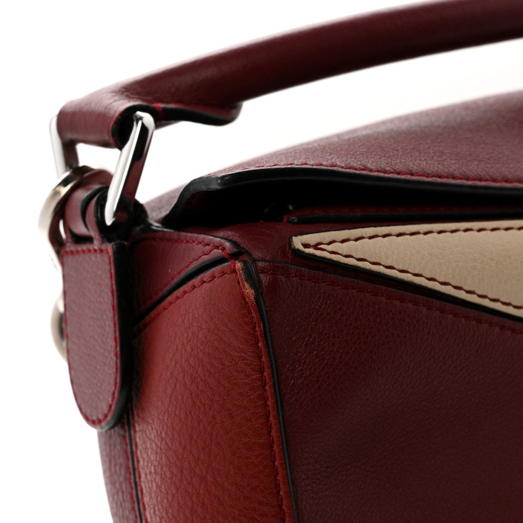 Calfskin Small Puzzle Bag Wine Garnet