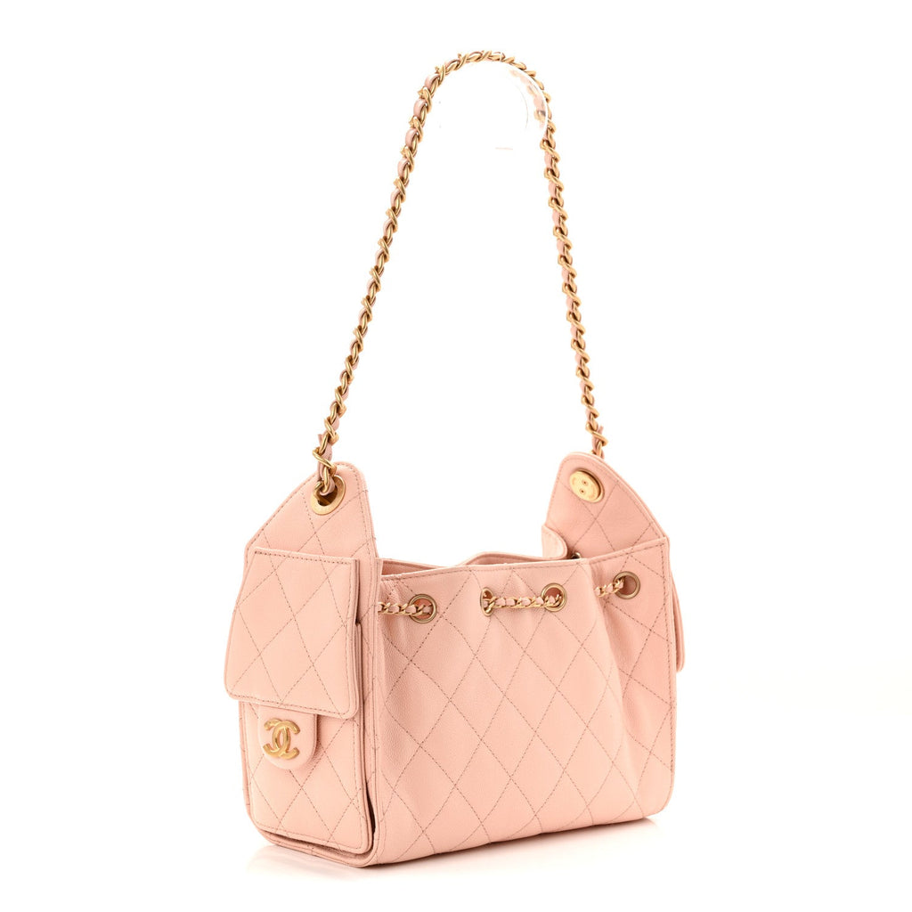 Caviar Quilted Mini Chanel 25 Handbag Light Pink