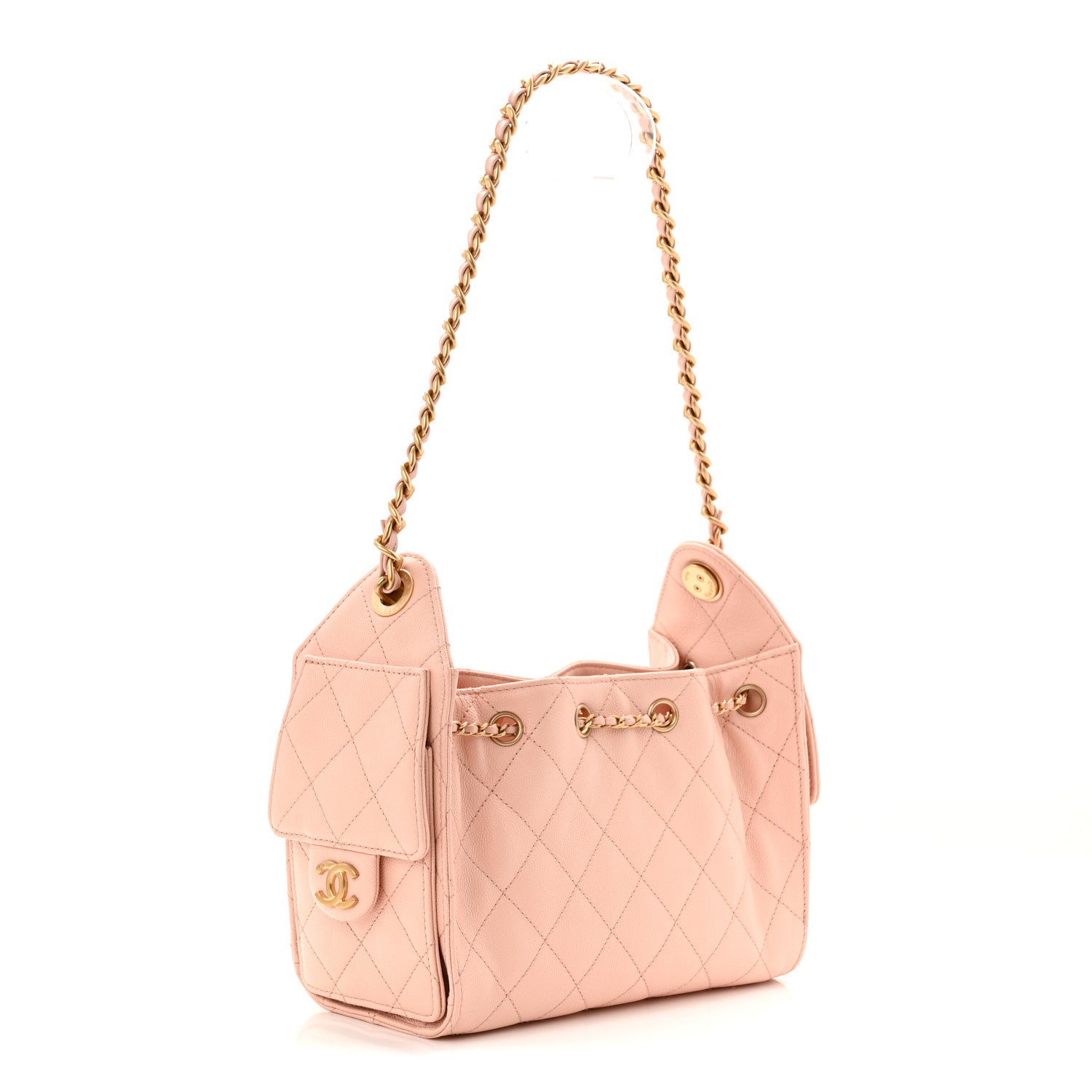 Caviar Quilted Mini Chanel 25 Handbag Light Pink
