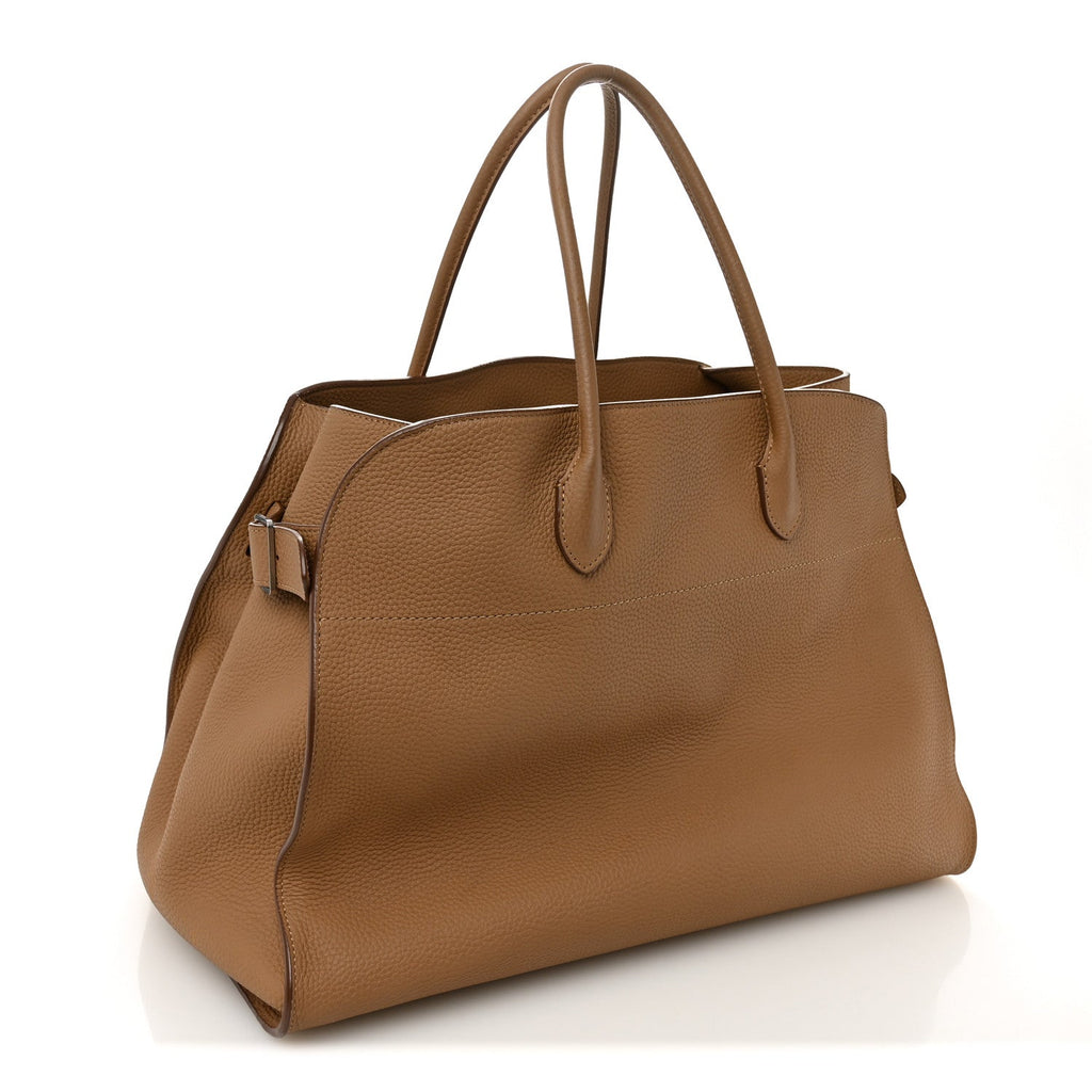 Matte Grained Calfskin Soft Margaux 17 Dark Taupe