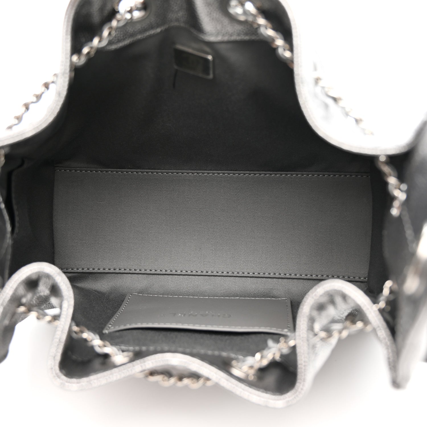 Metallic Caviar Quilted Mini Chanel 25 Handbag Anthracite