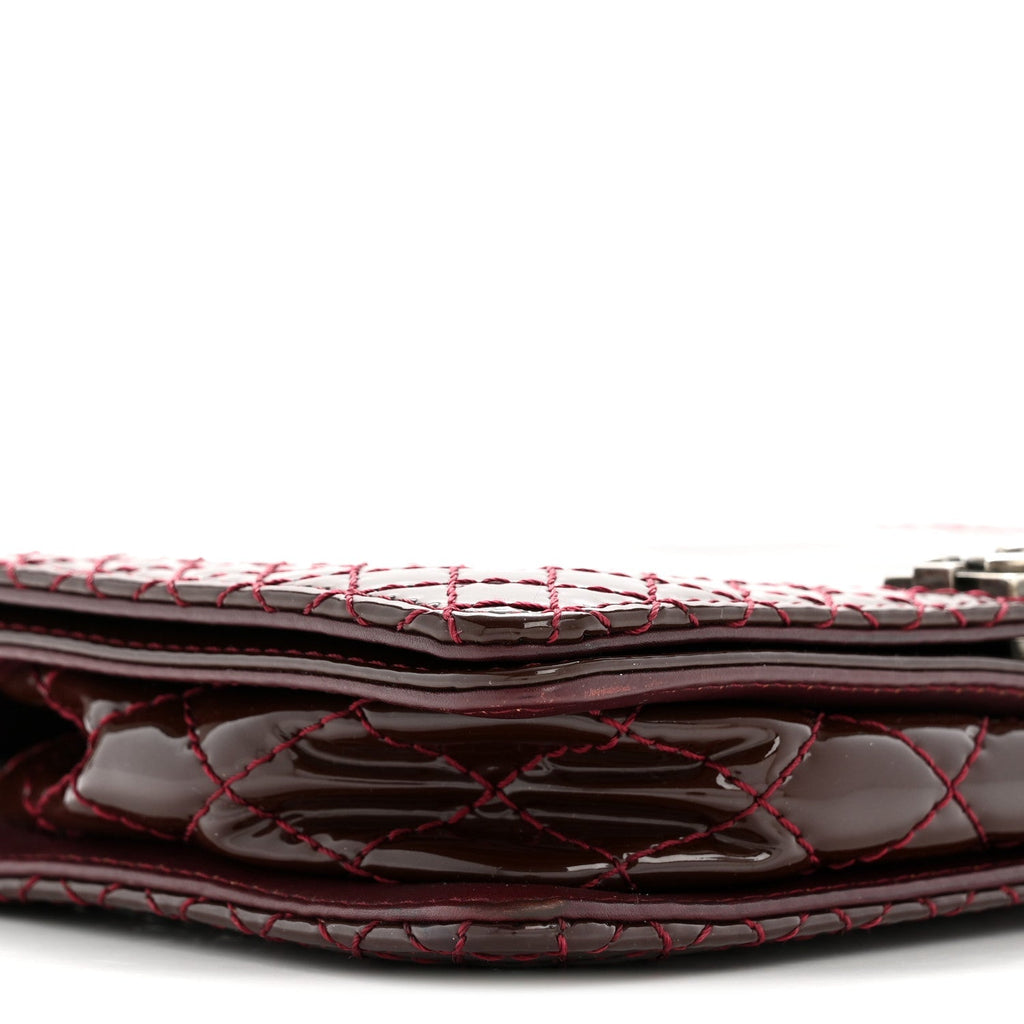 Patent Small Boy Reverso Flap Burgundy