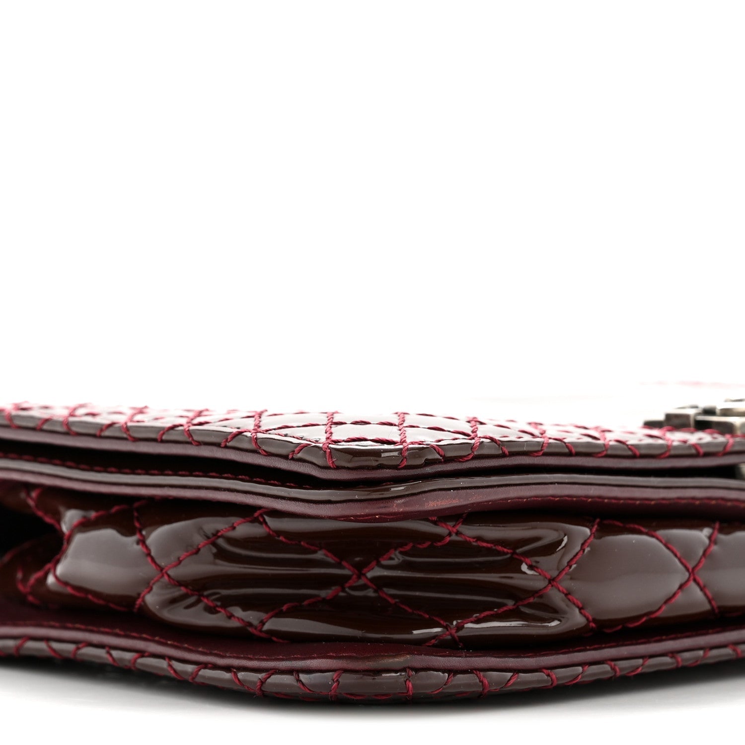 Patent Small Boy Reverso Flap Burgundy