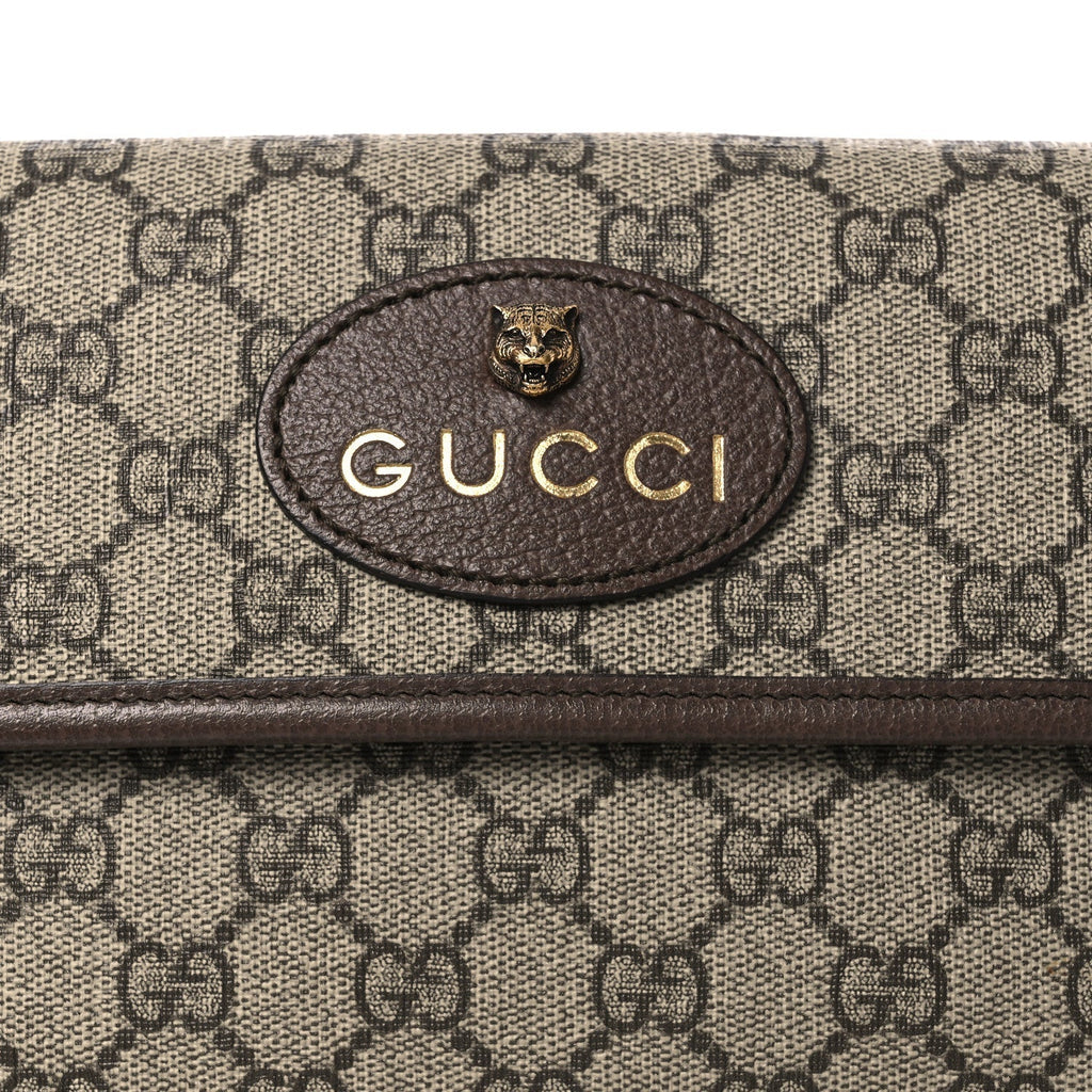 GG Supreme Monogram Neo Vintage Web Belt Bag Brown