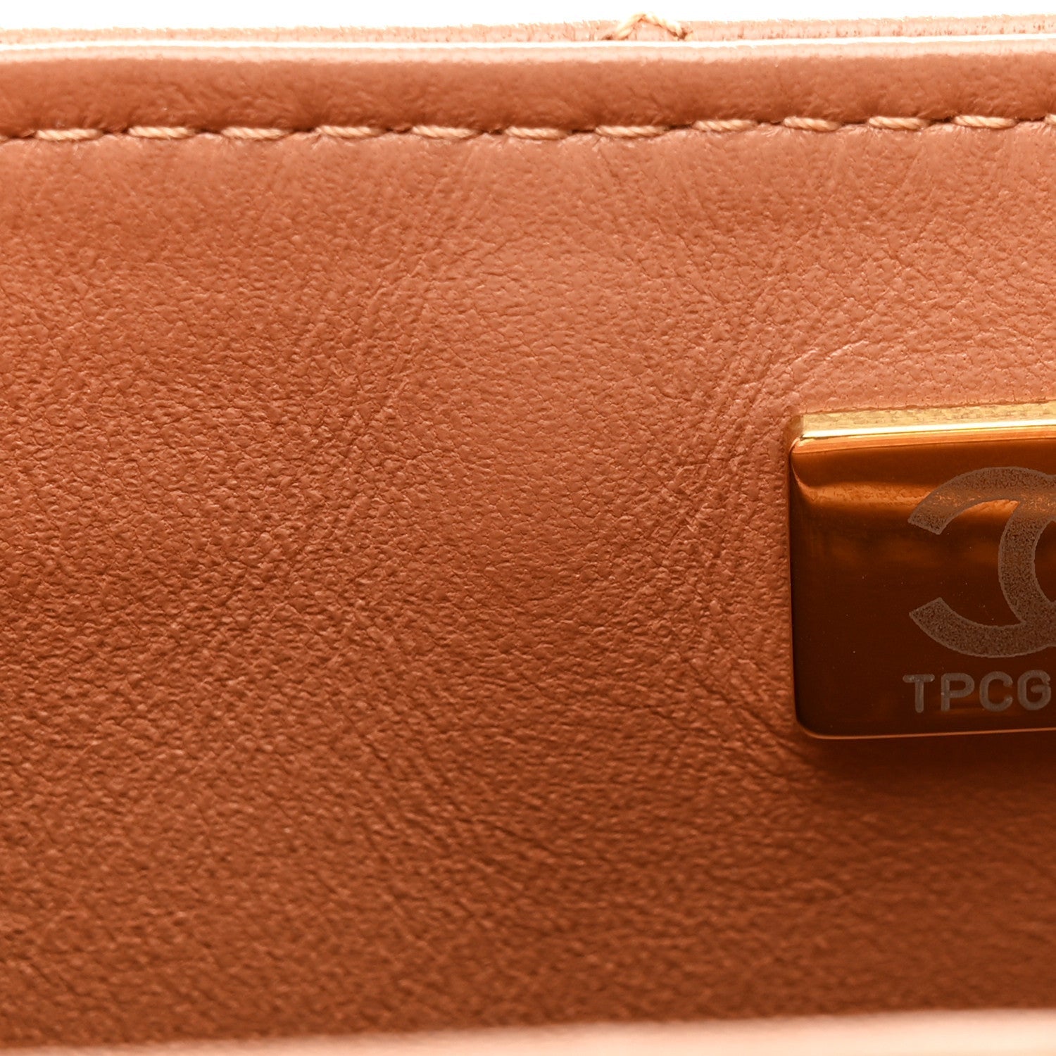 Lambskin Quilted Mini Rectangular Flap Brown