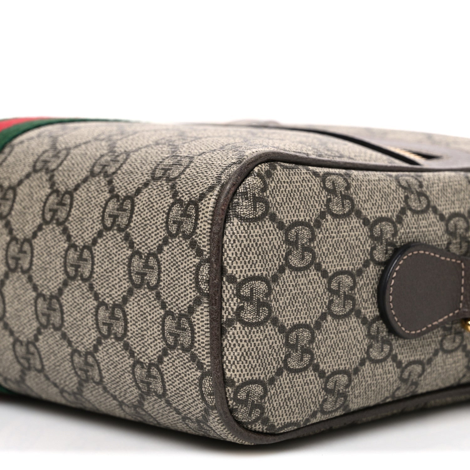 GG Supreme Monogram Web Small Ophidia Shoulder Bag Brown
