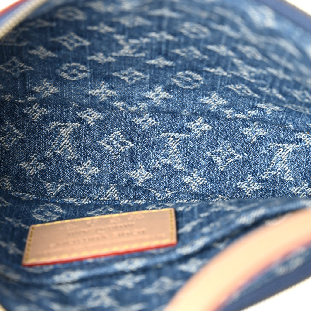 LV X TM Monogram Denim Cerises Pochette Accessories Blue