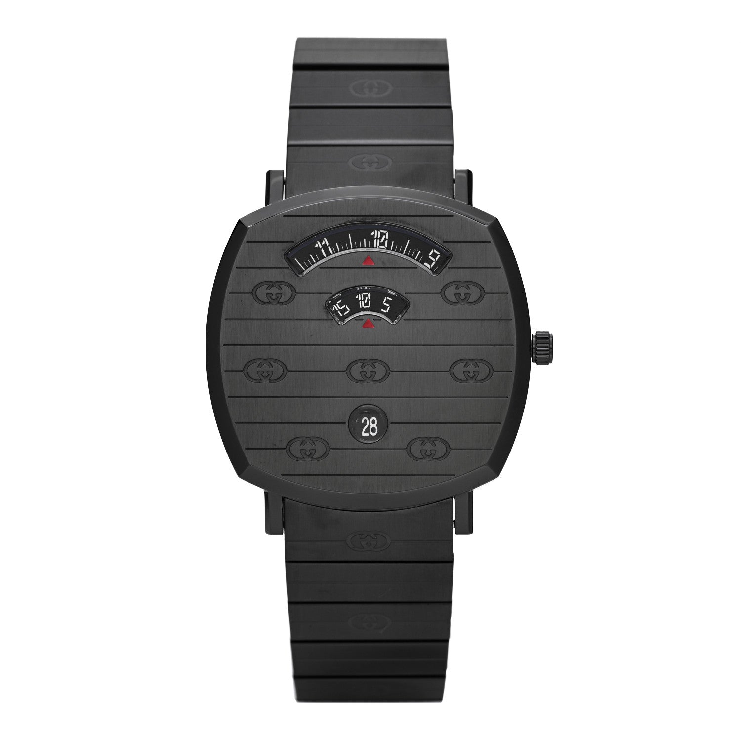 PVD Stainless Steel 38mm Grip Quartz Watch Black