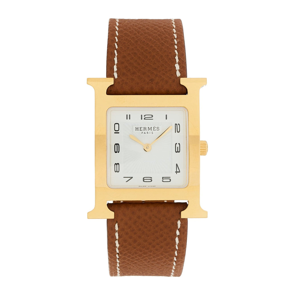 Stainless Steel Epsom 26mm Heure H Hour Quartz Watch Gold