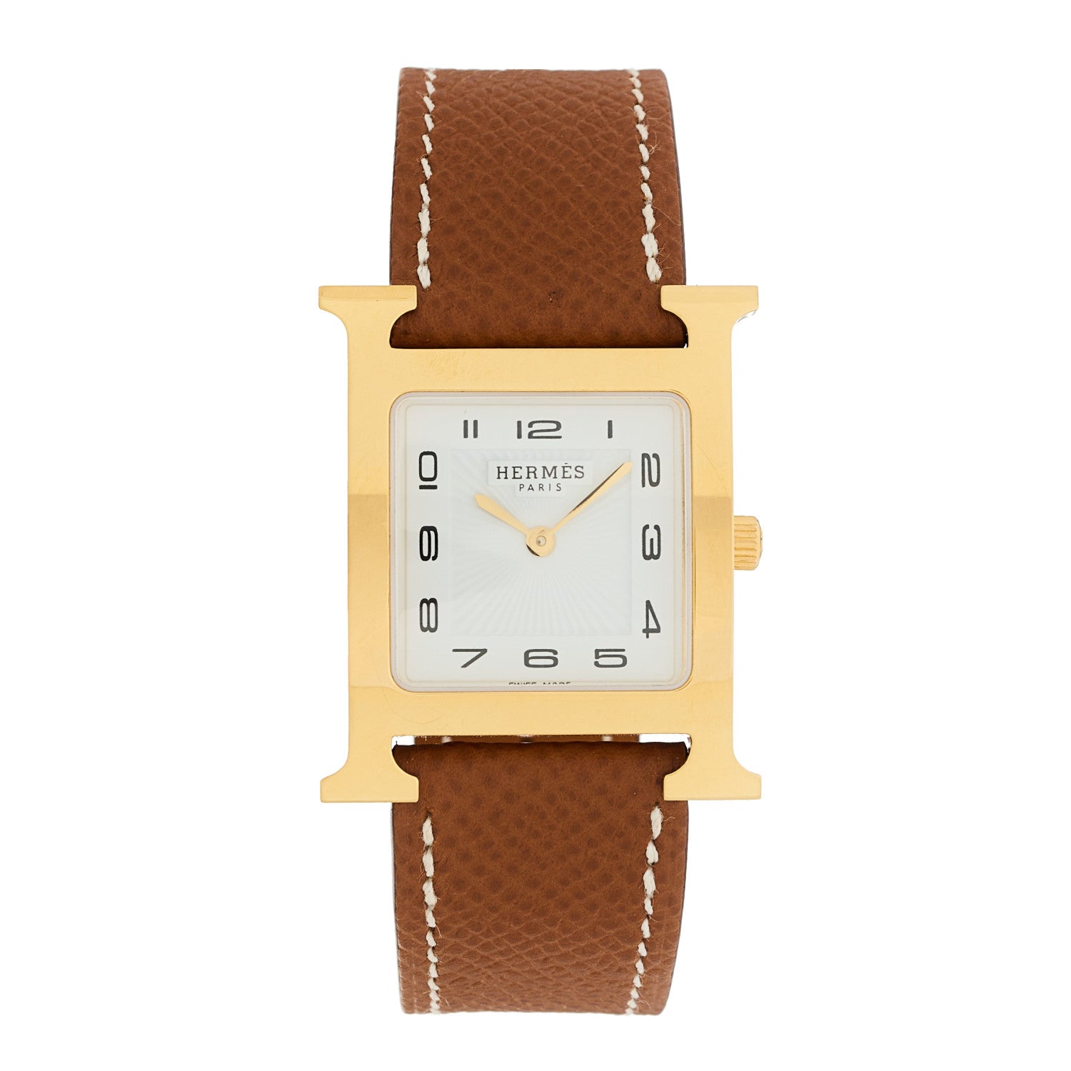 Stainless Steel Epsom 26mm Heure H Hour Quartz Watch Gold