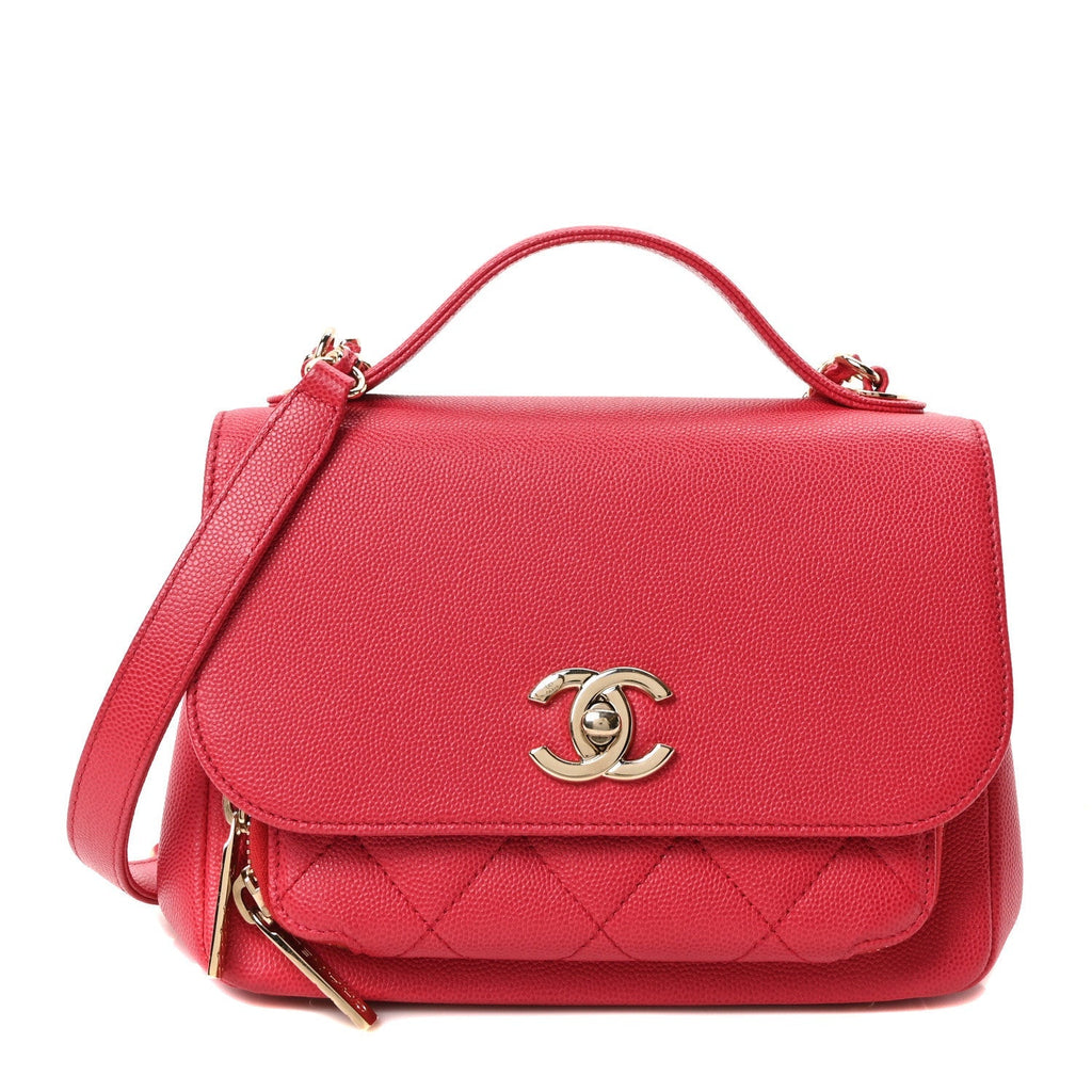 Caviar Quilted Small Business Affinity Flap Pink