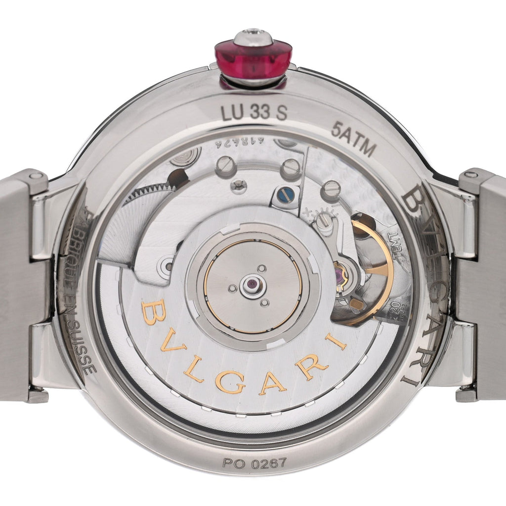 Stainless Steel Diamond Mother of Pearl 33mm Lucea Automatic Watch