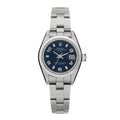 Stainless Steel 26mm Oyster Perpetual Date Watch Blue 79160
