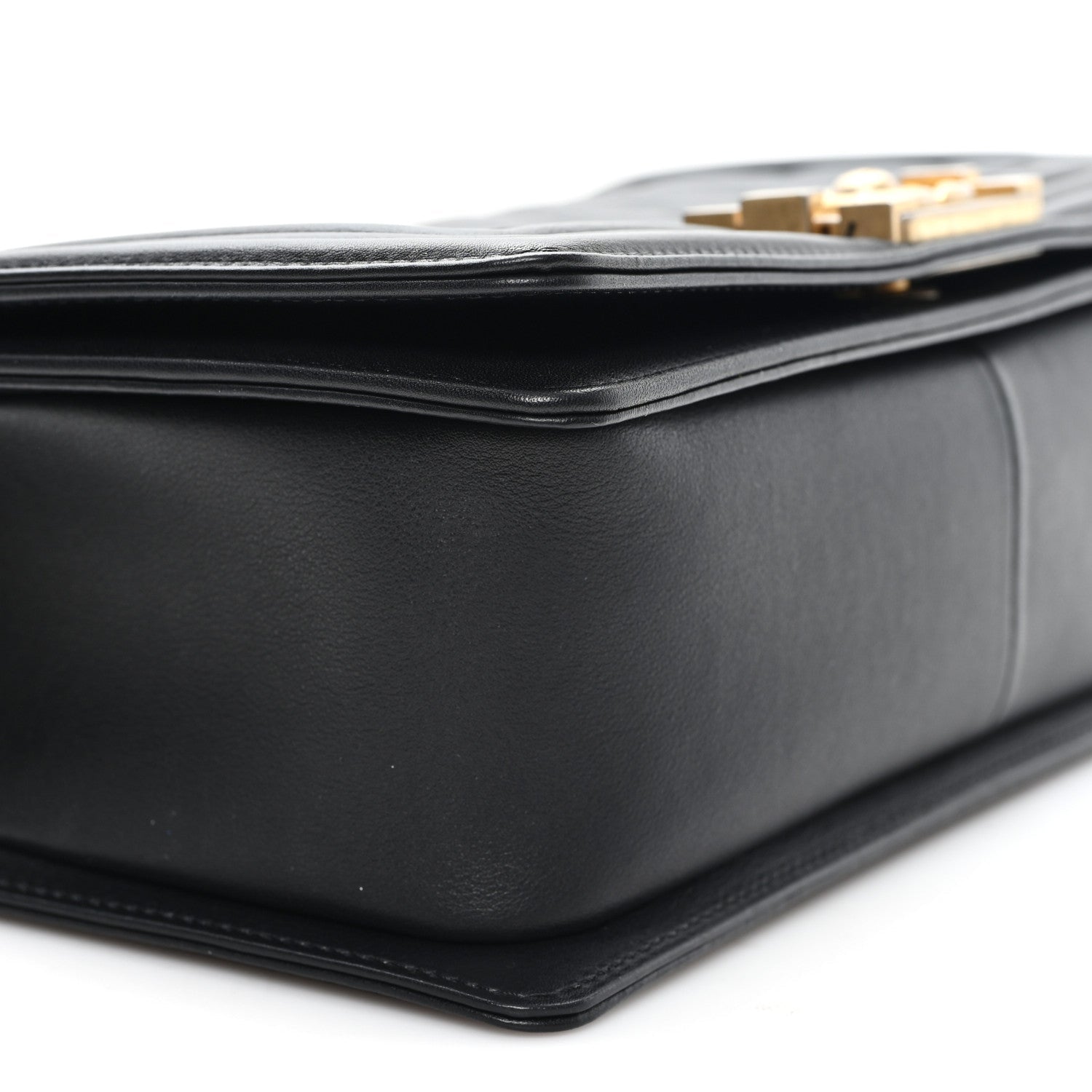Calfskin Quilted Medium Boy Flap Black