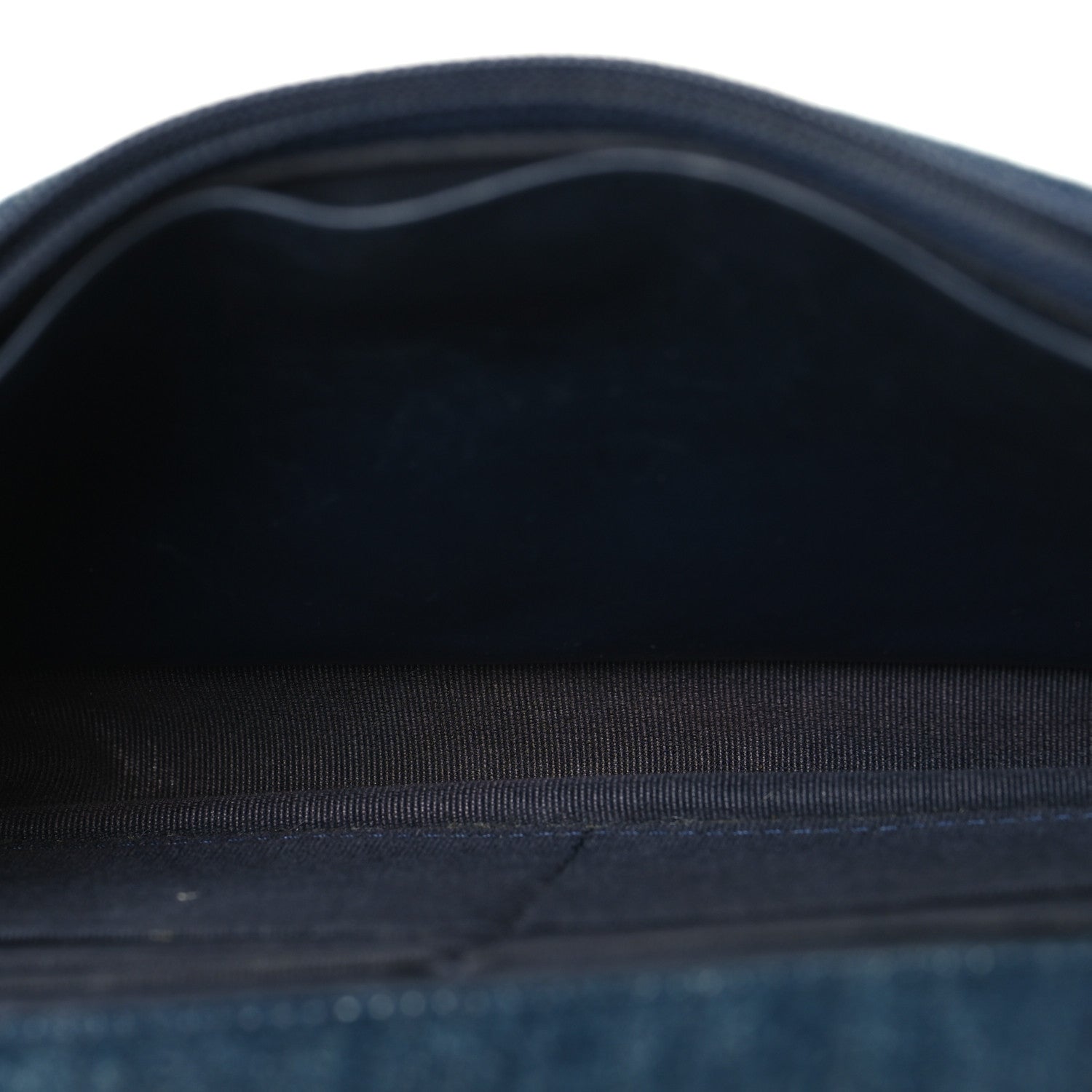 Denim Quilted Chanel 19 Wallet On Chain WOC Blue