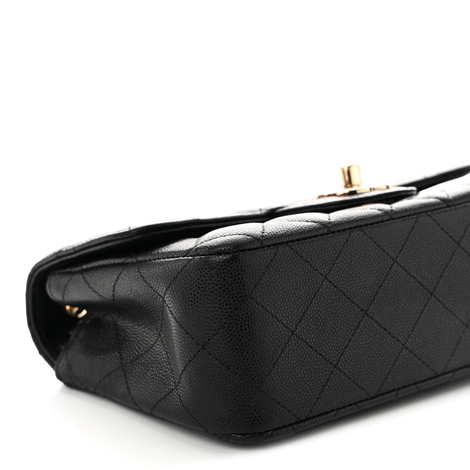 Caviar Quilted Mini Rectangular Flap Black