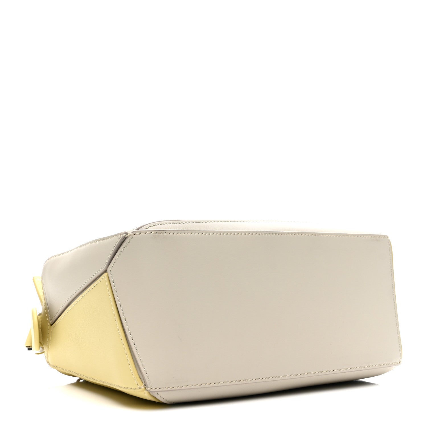 X ALBERS Nappa Calfskin Small Puzzle Bag Pale Grey Light Citrine