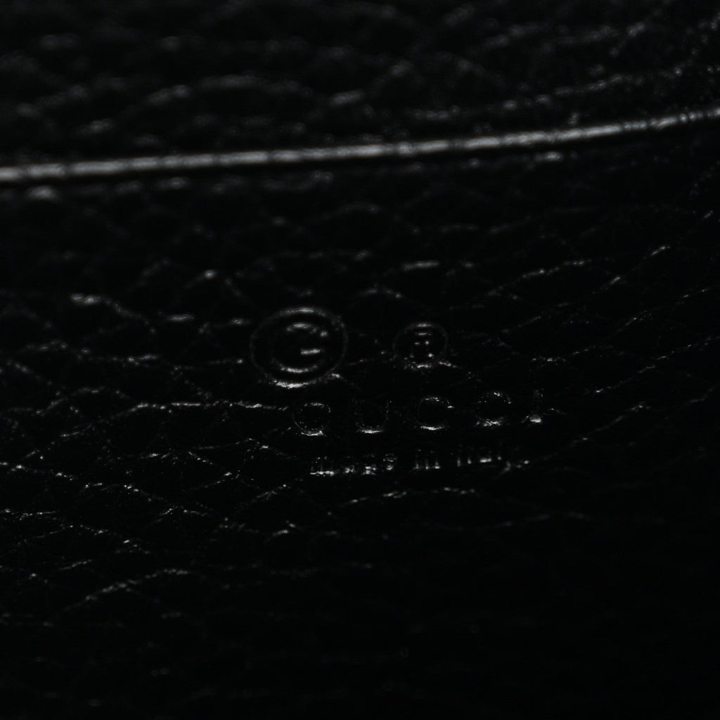 Calfskin GG Marmont Chain Wallet Black