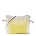 Nappa Medium Flamenco Knot Clutch Pale Grey Light Citrine